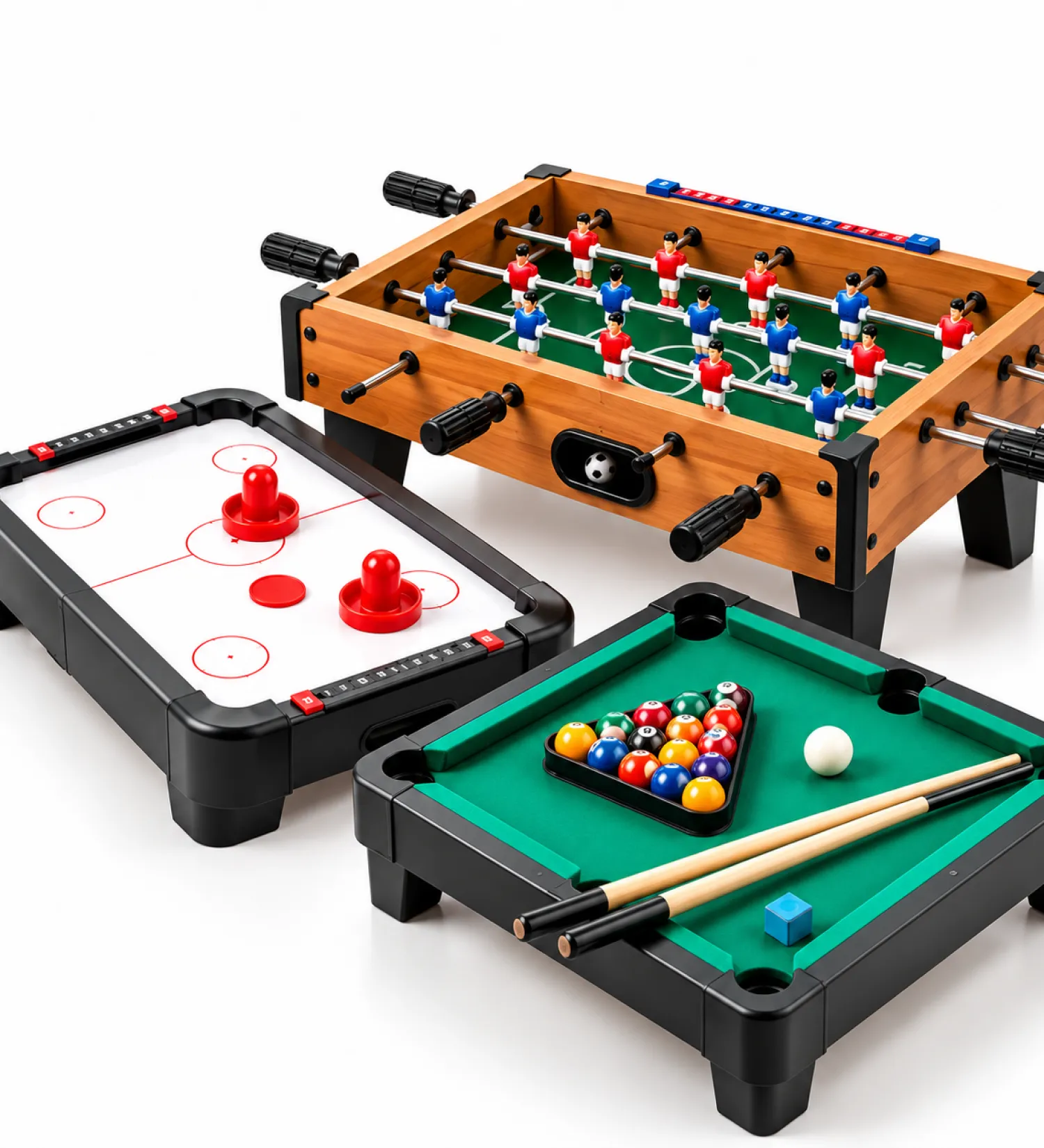 Wholesale table games including foosball, billiards, air hockey and table tennis